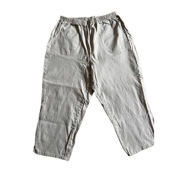 Denim & Company D& Co. khaki Capri pants size 1X - Picture 3 of 4